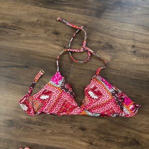 Victoria’s Secret Paisley Halter Swim Top Size L